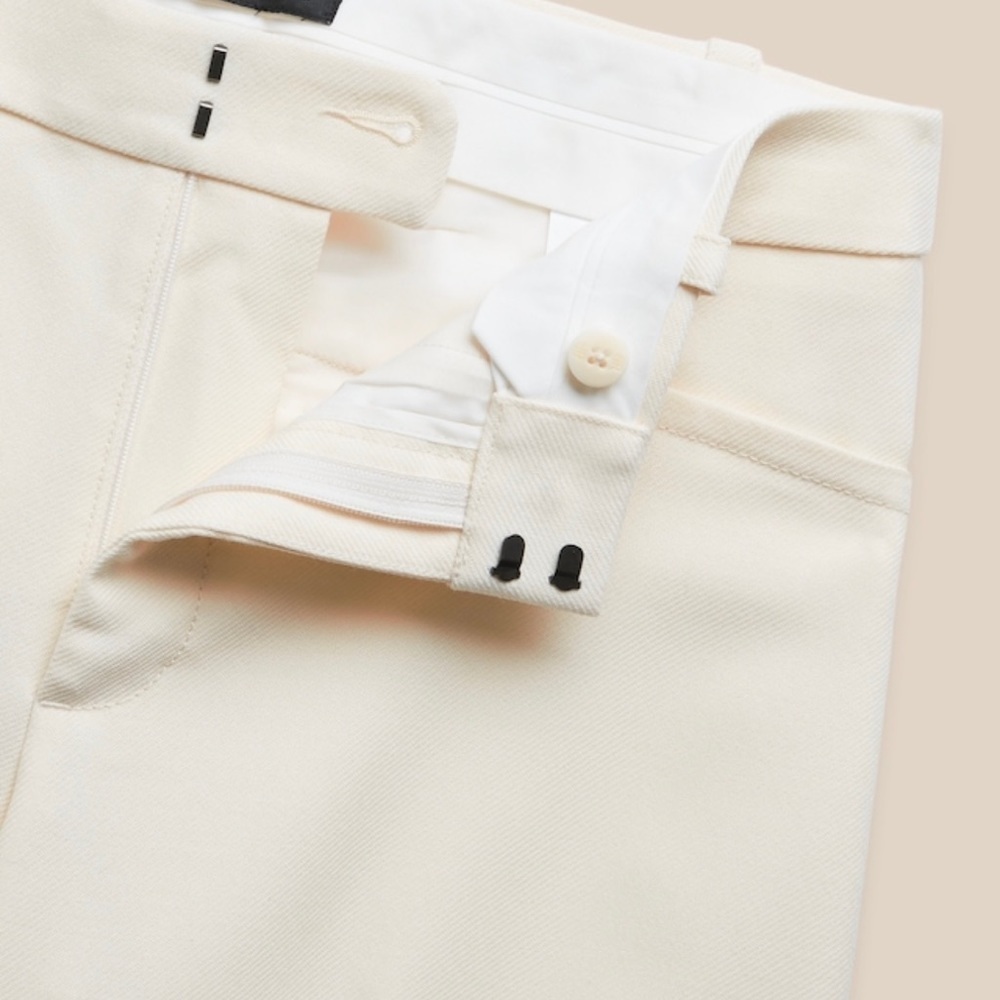 NWT! Banana Republic Transition Cream Lido Straight Italian Wool Pant - 14 LONG🩷 - Picture 6 of 8